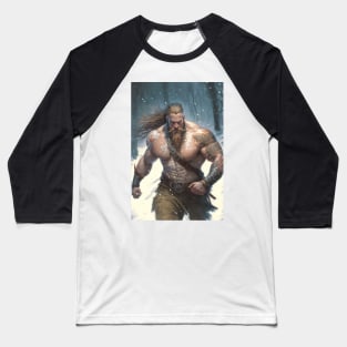 Viking Trudging Through the Snow Baseball T-Shirt